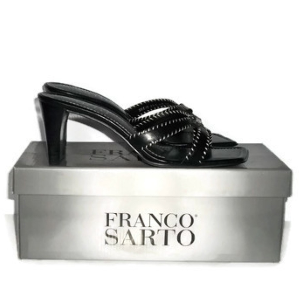 Franco Sarto Black Dundee Sandals-Sz 7 M